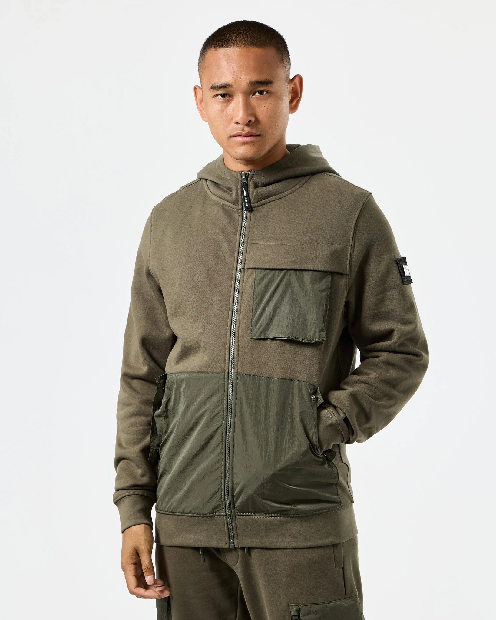 Weekend Offender Daponte Hoody Castle Green