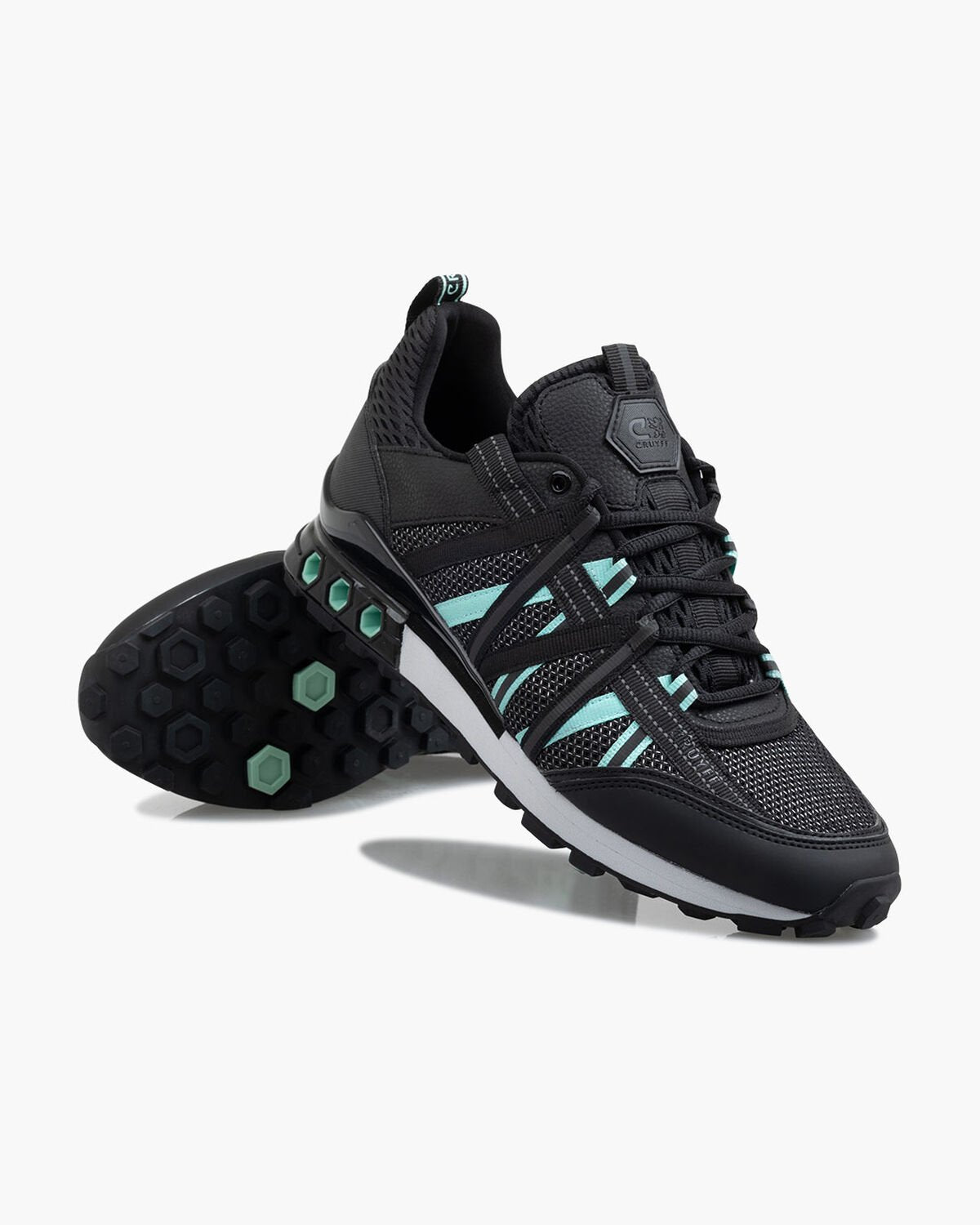 Cruyff Fearia Hex-Tech Trainer Black/Mint