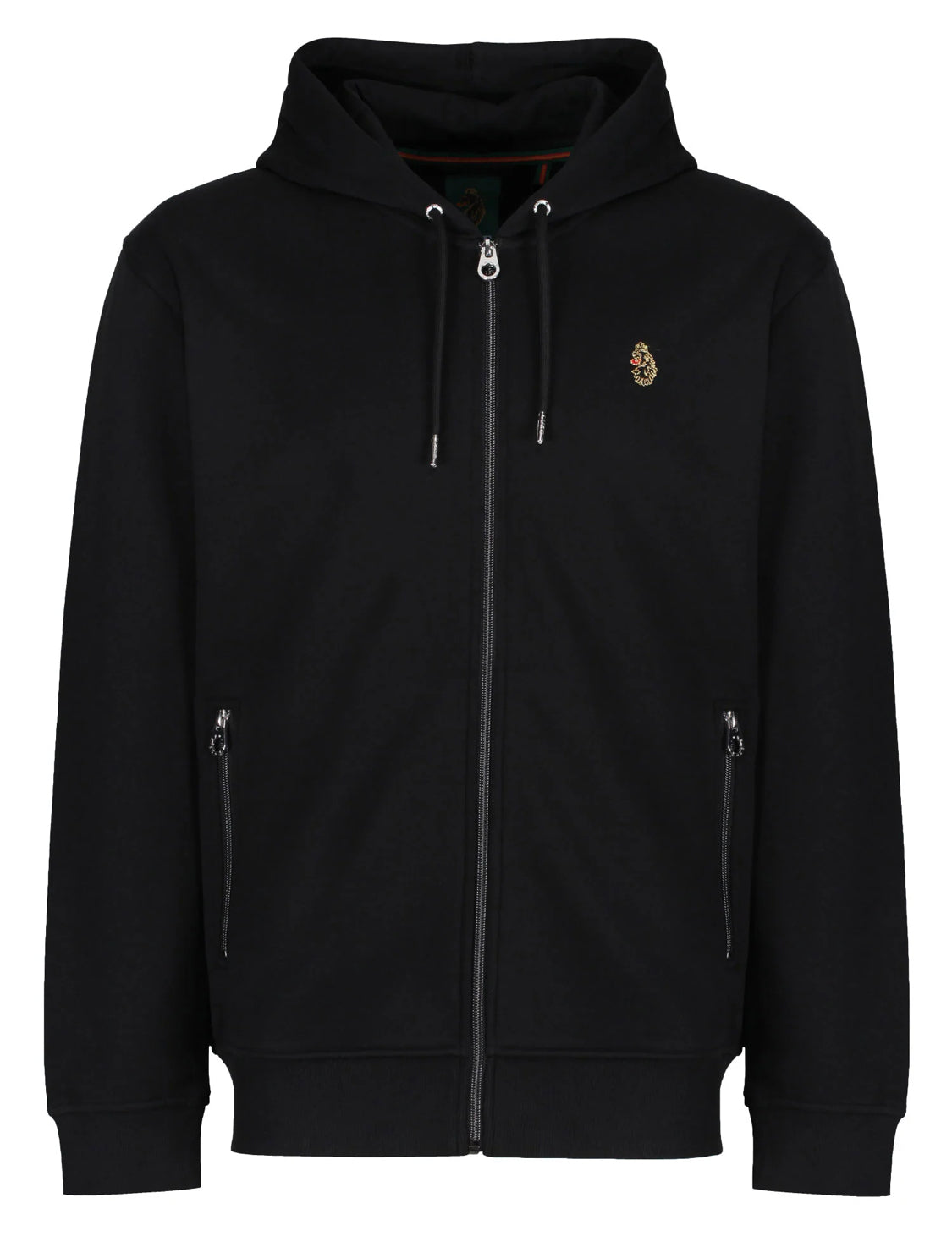 Luke Berlin 2 Zip Hood Jet Black AN X Menswear